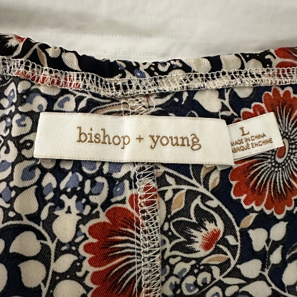 bishop + young Navy Floral Maxi jumpsuit with Rust Accents - Picture 4 of 7